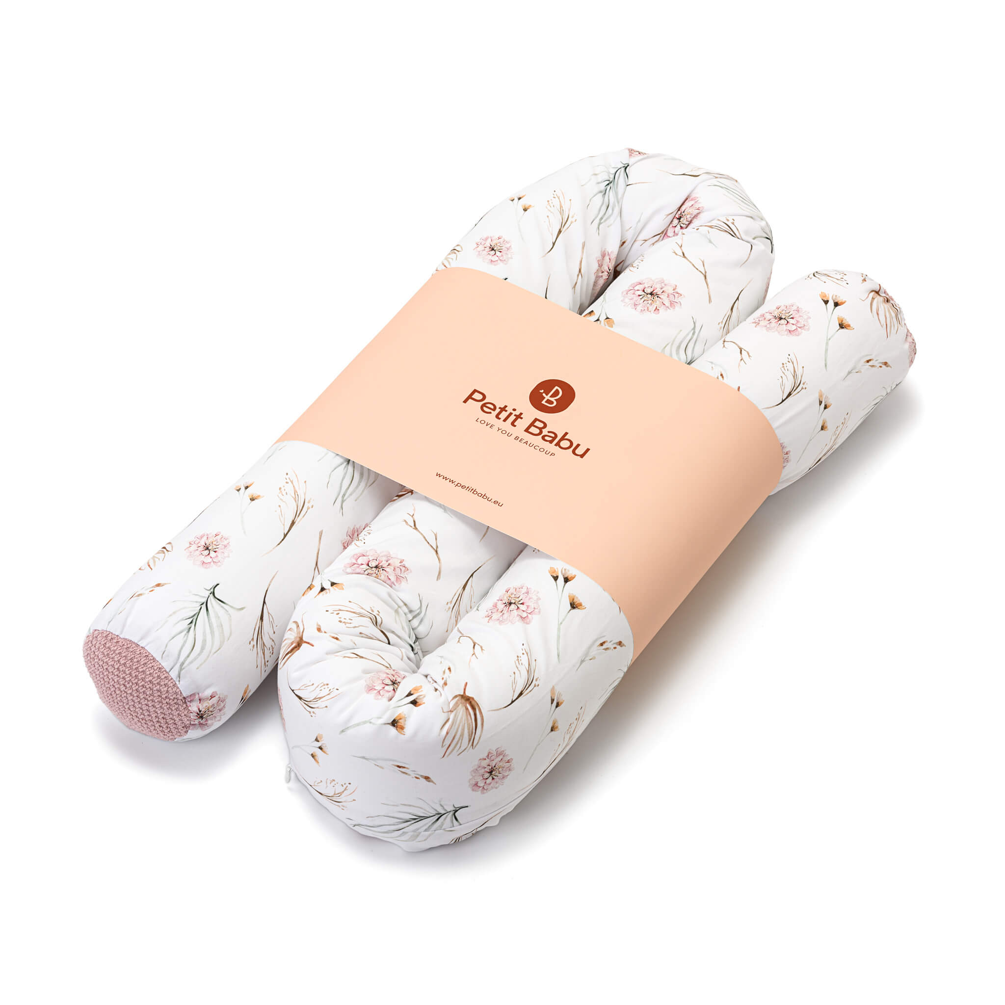 Bettschlange - Rosa Blumen