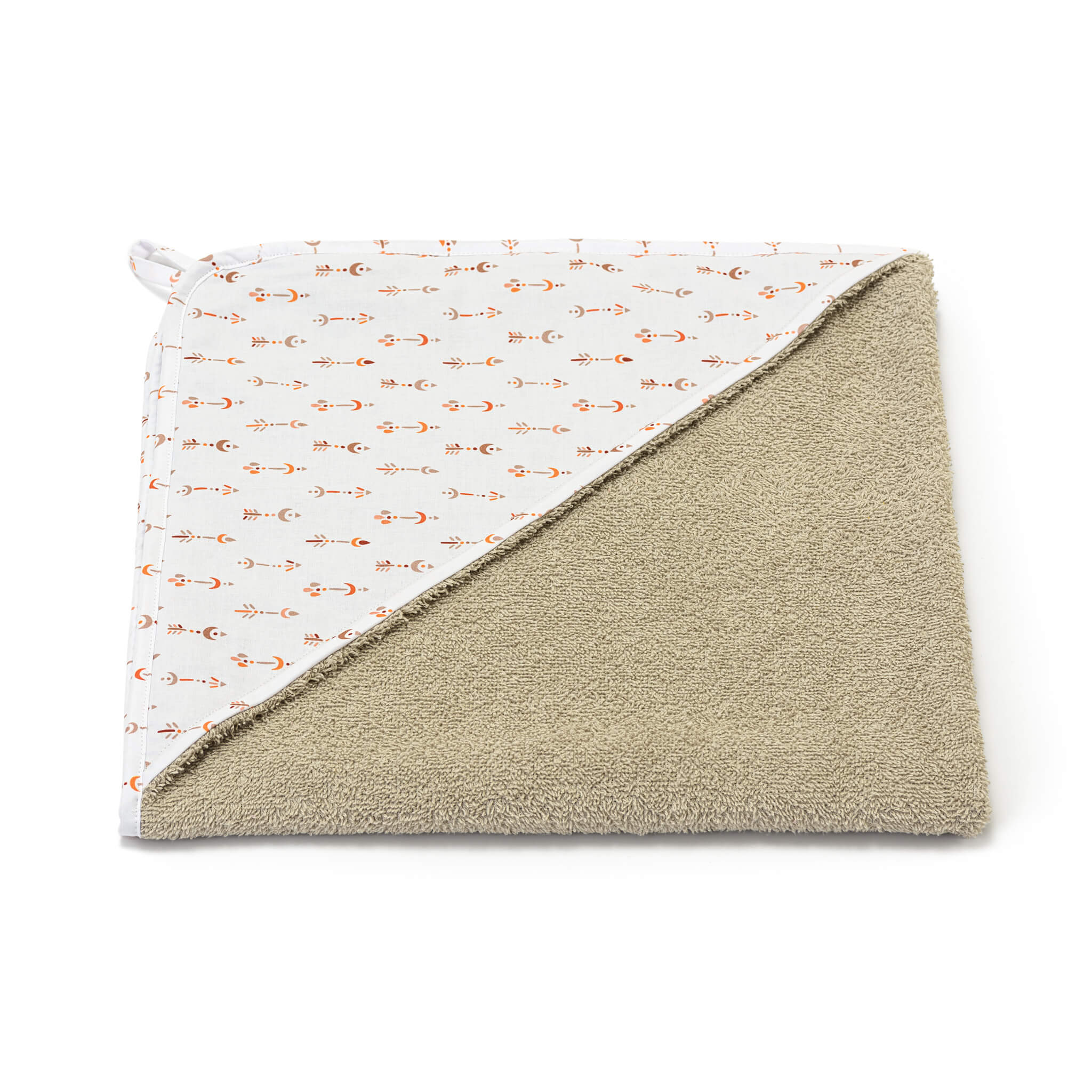 Kapuzenhandtuch 75x75 cm - grau - Boho