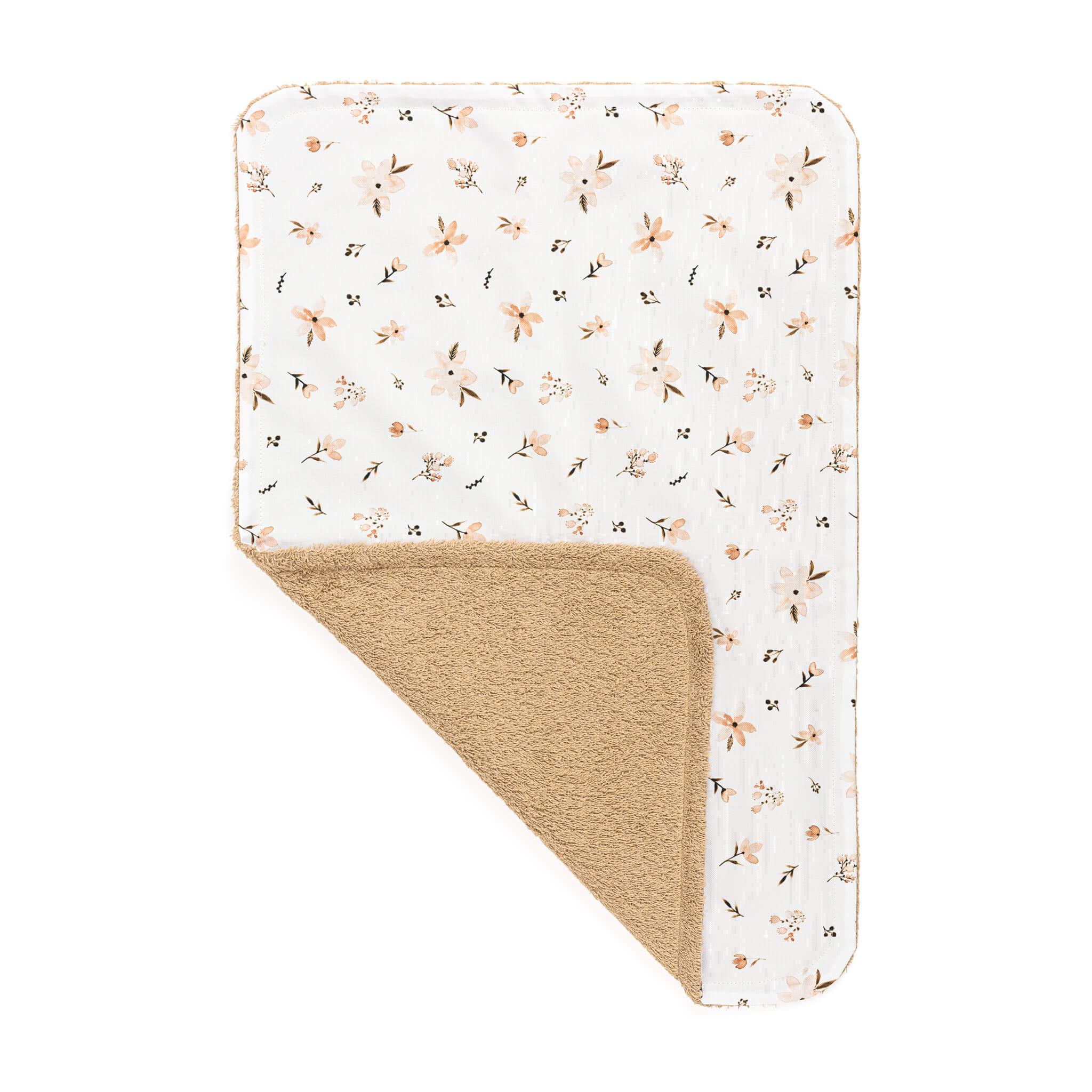 Baby Pflege Set - 4tlg - Braune Blumen