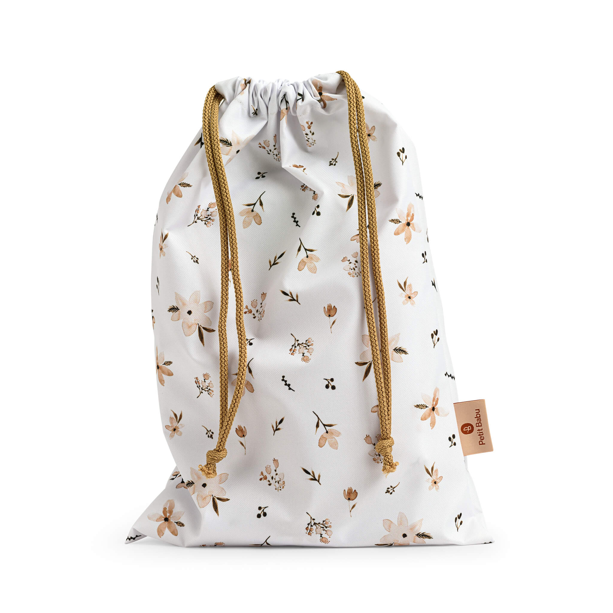 Baby Pflege Set - 4tlg - Braune Blumen